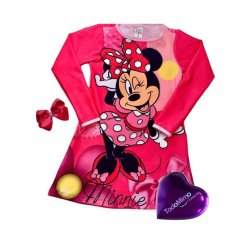 Vestido Suplex Manga Longa Estampado Minnie 