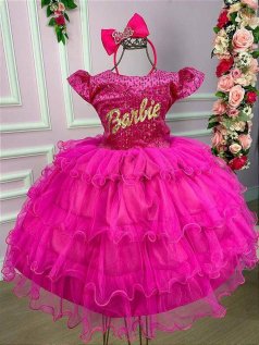 Vestido Barbie Babado