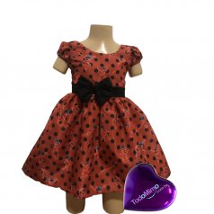 Vestido de Festa Bebê – Tema Ladybug + Lacinho Para Cabelo