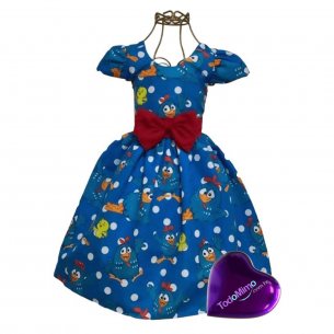 Vestido de Festa Temático - Galinha Pintadinha